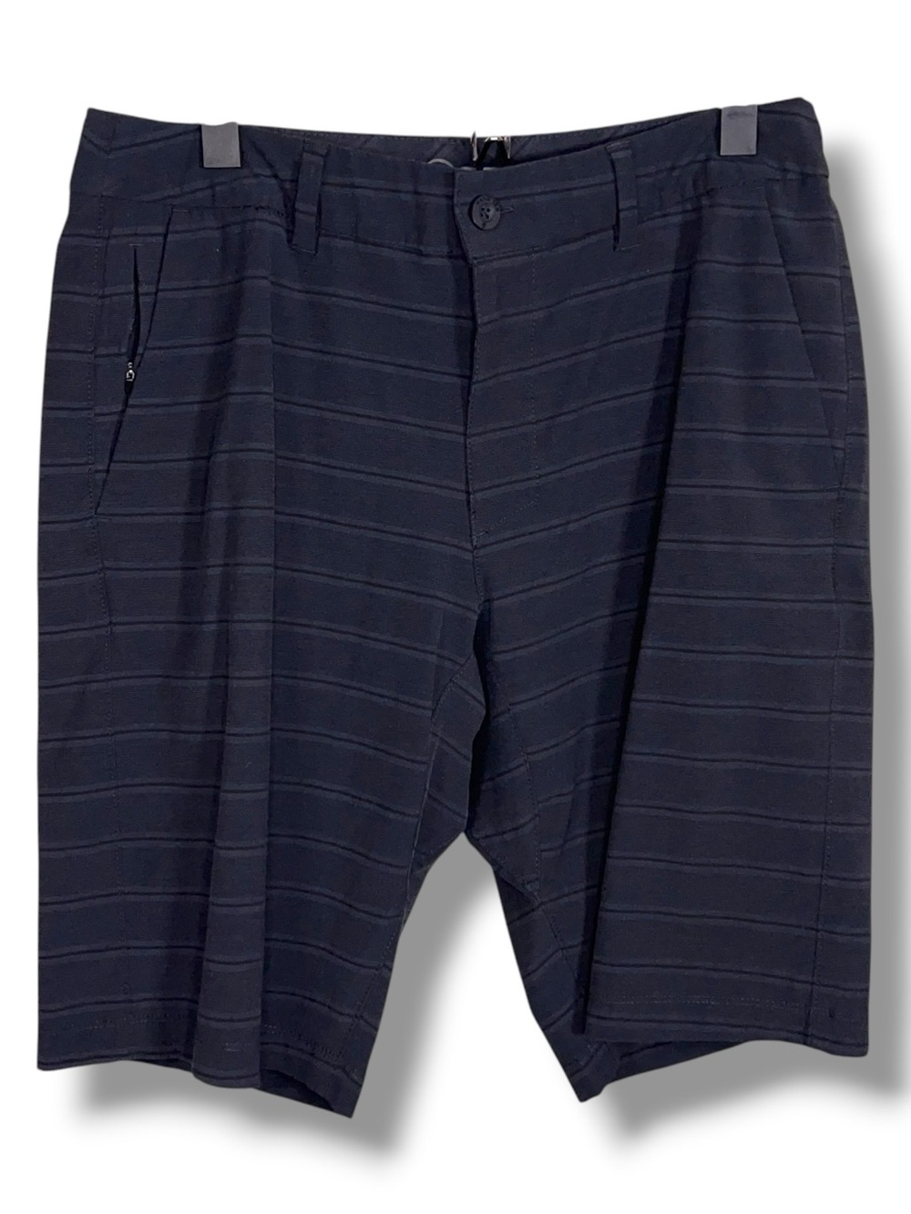 Size 32 Waist Hang Ten Dark Grey Striped Board Shorts Surf Skate Outdoor